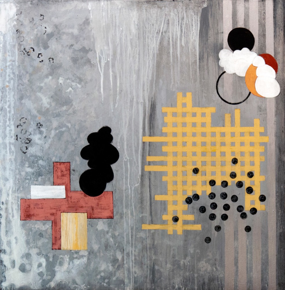 Pat Colville Concretion, 2015 acrylic on canvas on panel 30" x 30" PC 166, Moody Gallery