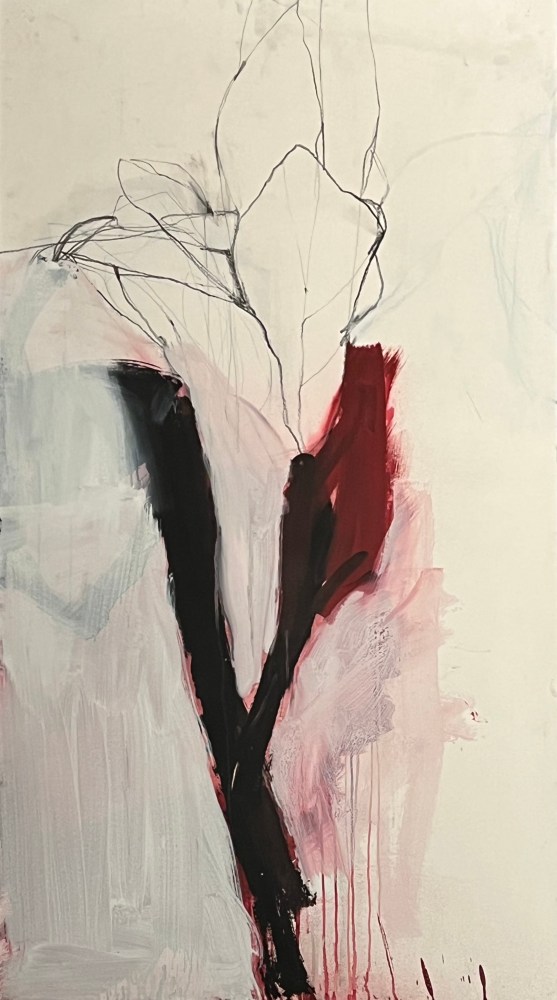 Andrea Rosenberg Untitled, 2022 mixed media on paper 73" × 39 1/2"