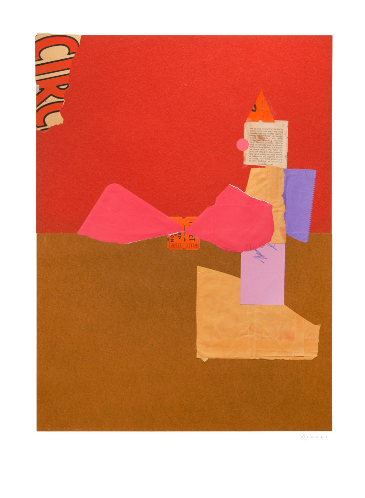 Jerry Jeanmard Untitled, 2021 collage on paper 30" x 22" JJ 272 Moody Gallery