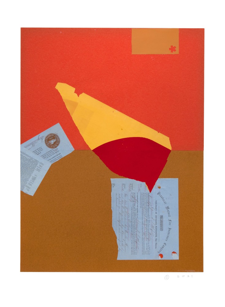 Jerry Jeanmard Untitled, 2021 collage on paper 30" x 22" JJ 273 Moody Gallery