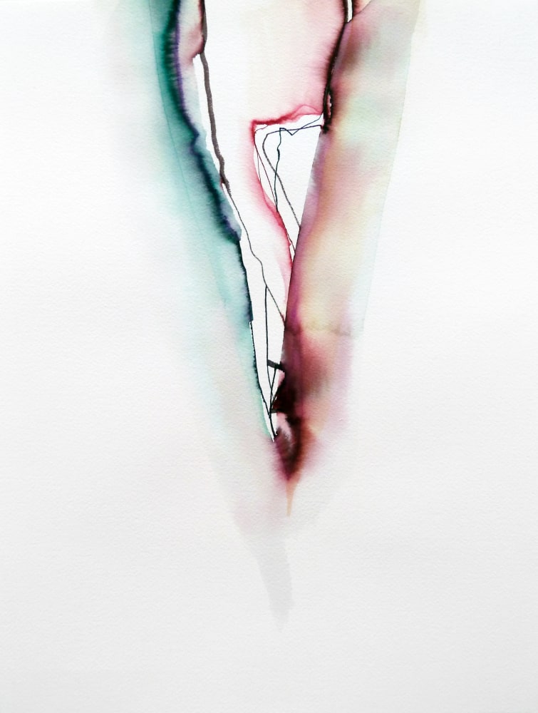 Arthur Turner Lightning Strike Series #9, 2014 watercolor and ink on paper 16" x 12" AT 1883 Moody Gallery