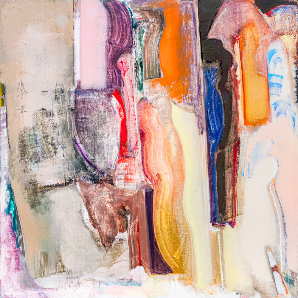 Stephen Greene Double Image, 1994 oil on canvas 48" x 48" SGRN 29, Moody Gallery