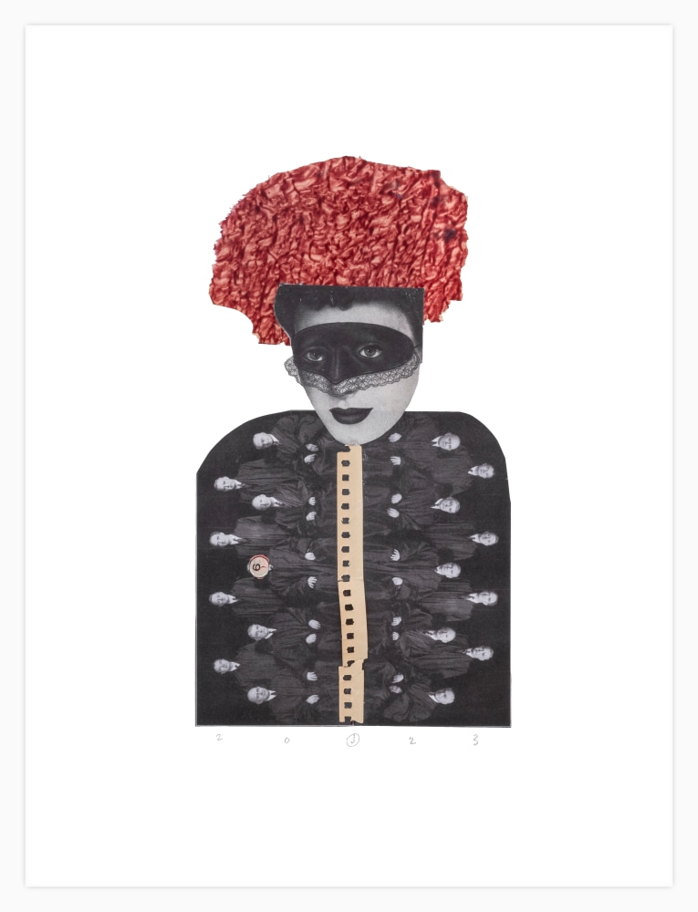 Jerry Jeanmard Untitled, 2023 collage on paper 20 1/8'' x 15 1/8'' JJ 308, Moody Gallery