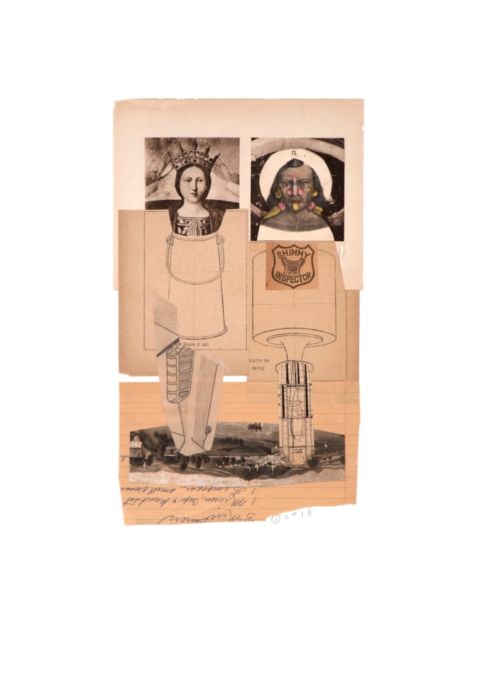Jerry Jeanmard Royal Couple, 2018 collage on paper 22" x 15 1/8" JJ 248 Moody Gallery