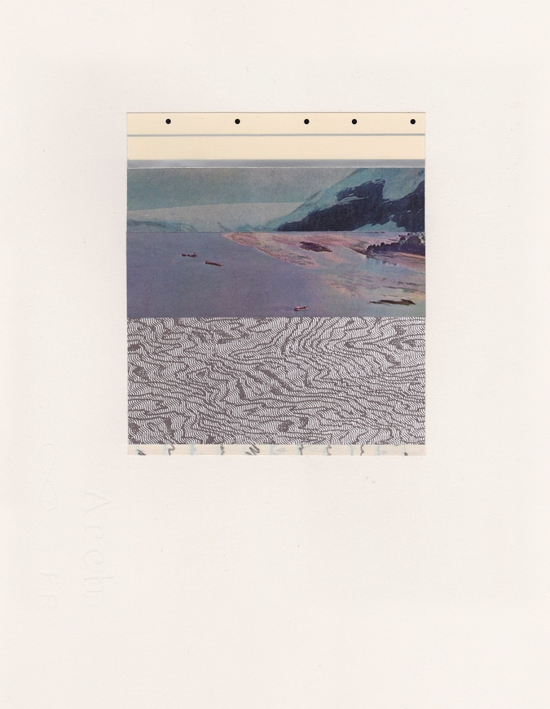 Bethany Johnson We Live on a Planet No. 36, 2017 collage on paper 9 3/4" x 7 1/4" BJ 103 Moody Gallery