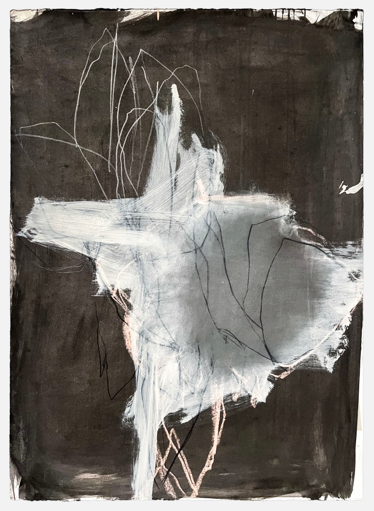 Andrea Rosenberg Untitled, 2022 mixed media on paper 41 1/2" x 29 3/4", Moody Gallery