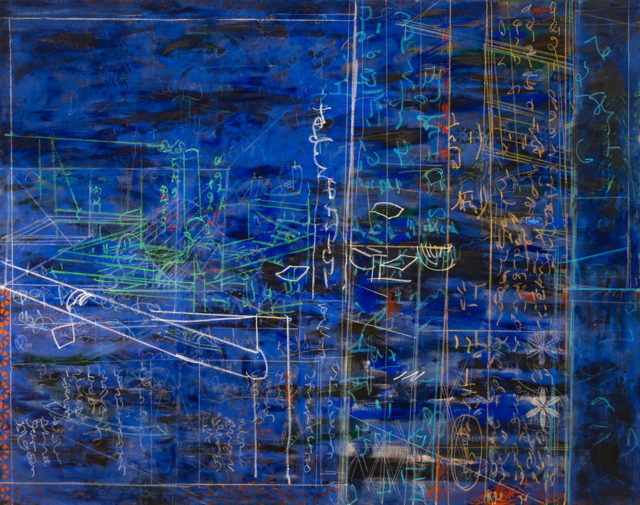 Gael Stack - "Untitled", 1998 oil on canvas 60" x 76" MC 1175, Moody Gallery