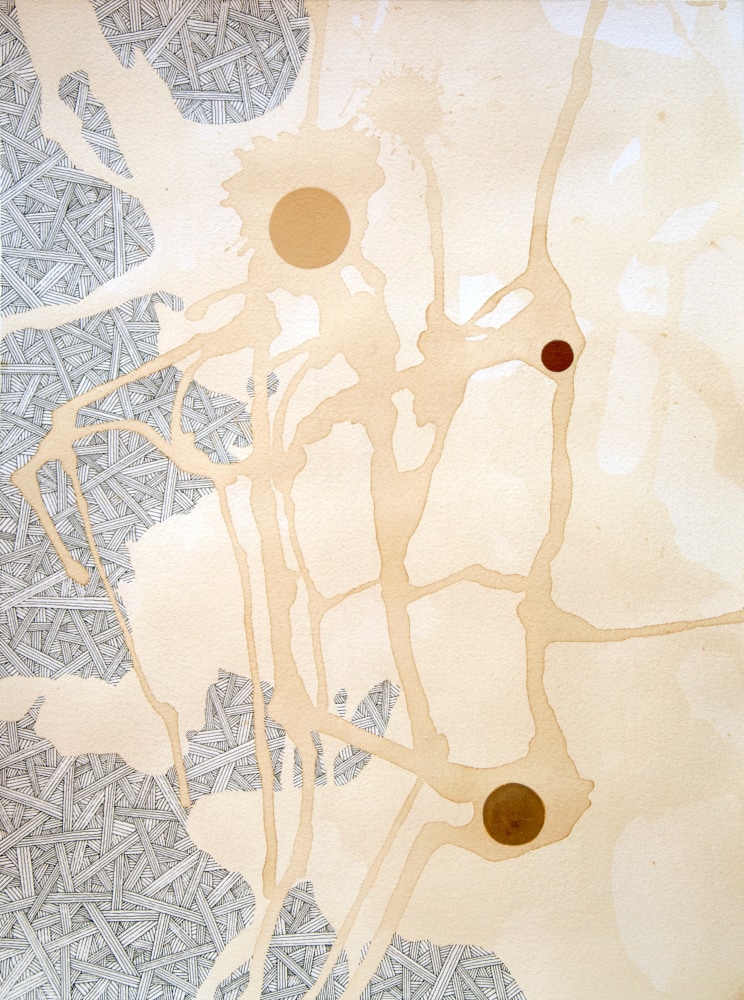 Randy Twaddle Ignorant is Bliss, 2016 gouache, coffee, and ink on paper 16" x 12 1/4" RT 361 Moody gallery