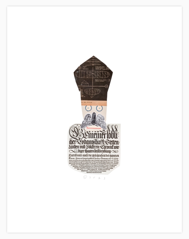 Jerry Jeanmard Untitled, 2023 collage on paper 25 1/2'' x 19 3/4'' JJ 325