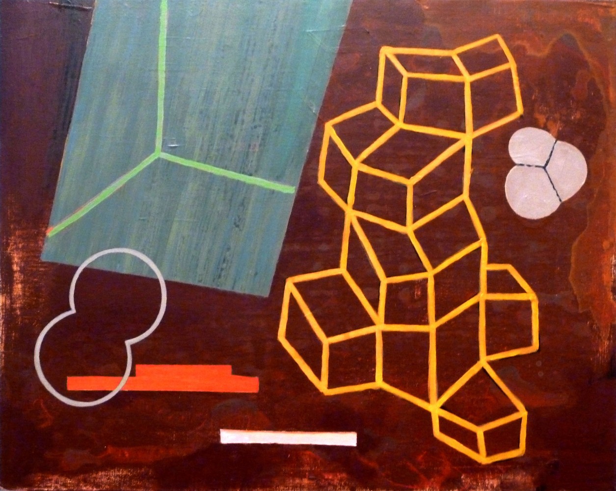 Pat Colville Blocks, 2011 acrylic on canvas on panel 16" x 20" PC 131