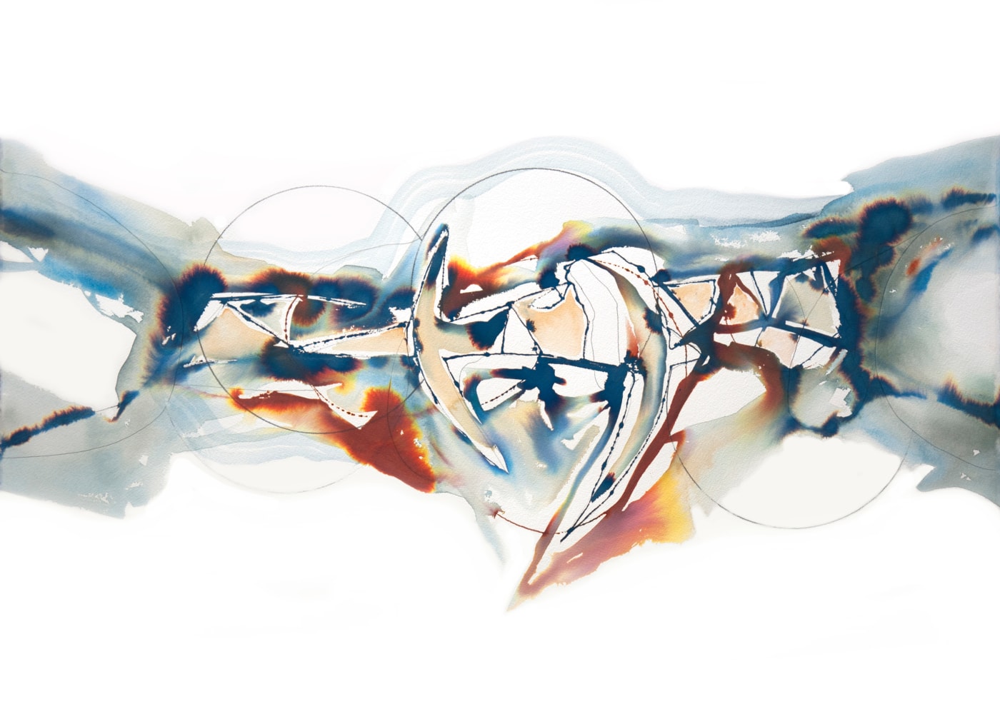 Arthur Turner Spirit Catcher, 2, 2018 watercolor and ink on paper 30" x 42" AT 2131 Moody Gallery