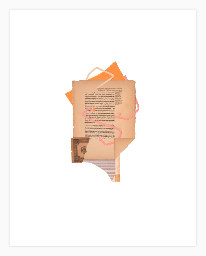 Jerry Jeanmard Untitled, 2015 collage on paper 24" x 19" JJ 127 Moody Gallery