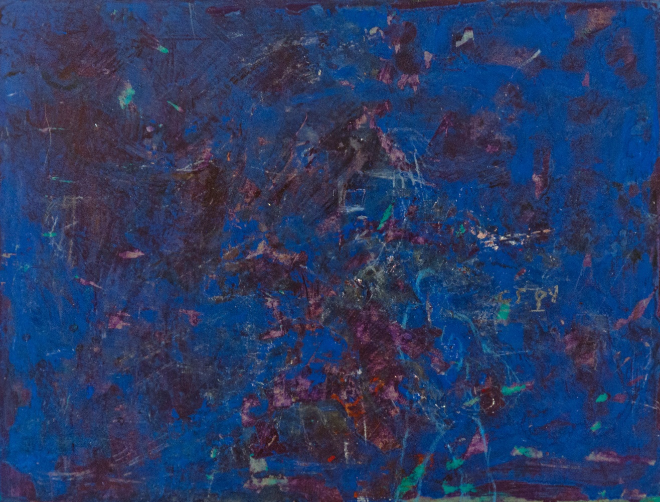 Gael Stack Untitled, 1985 oil and oil stick on paper 11 1/2" x 14 3/8" MC 930 Moody Gallery