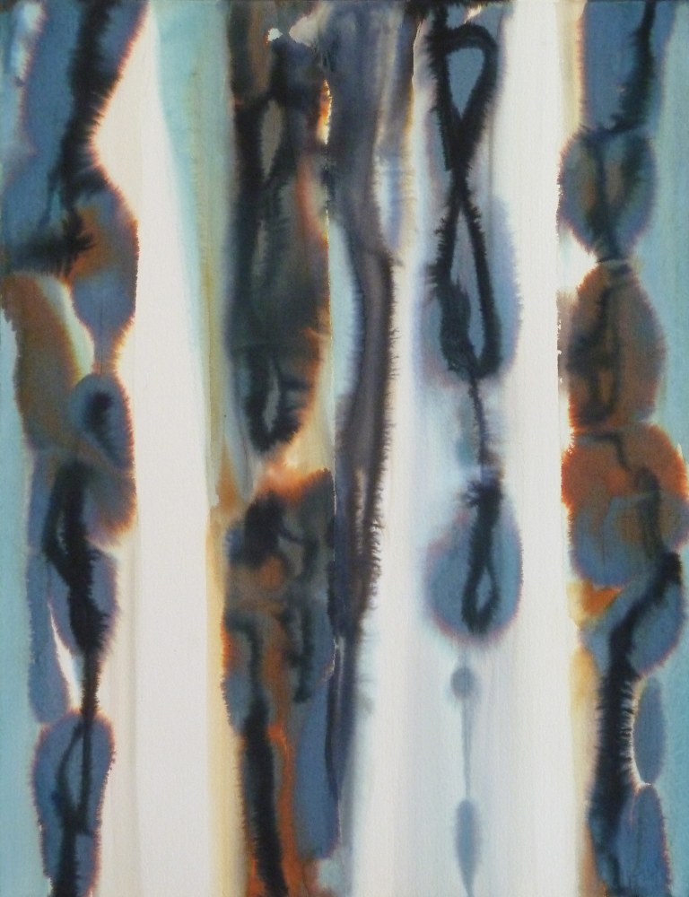 Arthur Turner Falling Totem Series, 7, 2012 watercolor and ink on paper 30" x 22" AT 1809