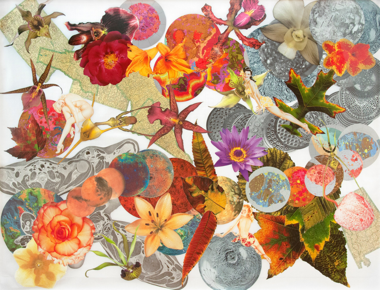 Al Souza Three Graces, 2009 cut paper 39" x 51" AS 963 Moody Gallery