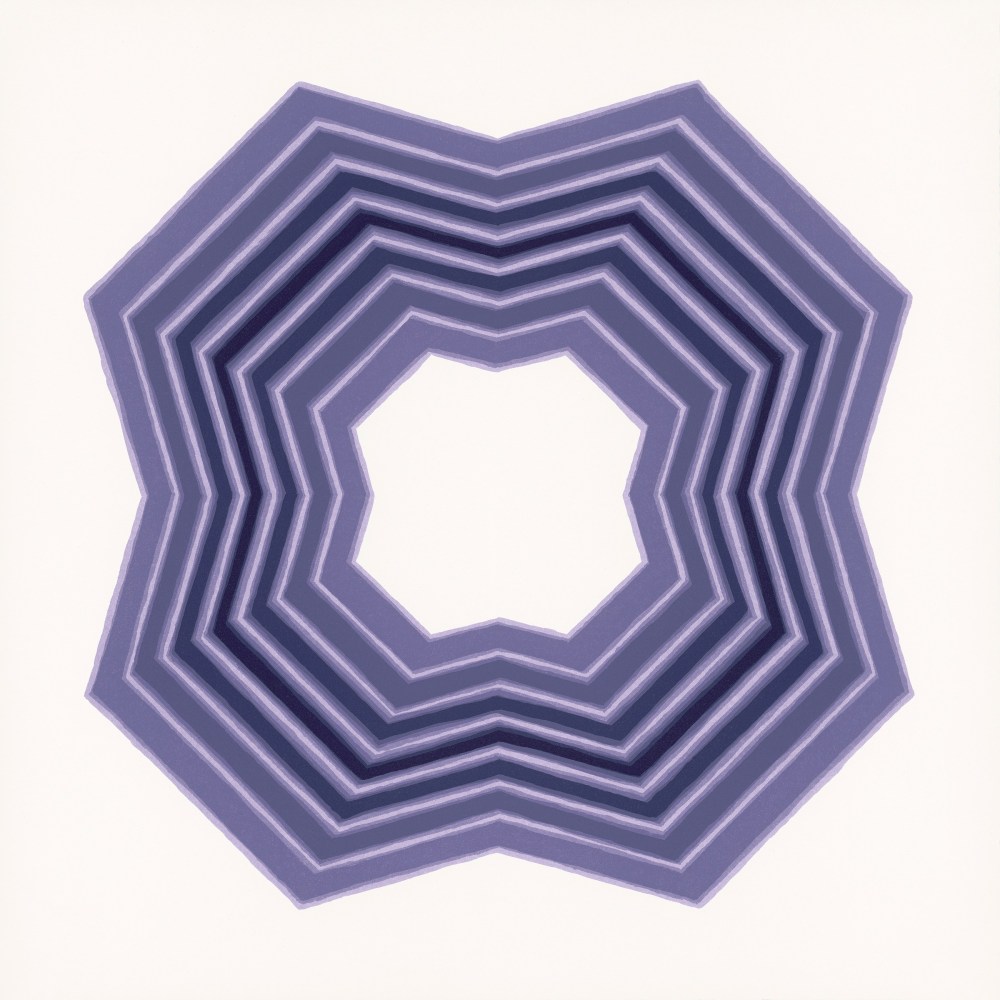 Jay Shinn Centric Graces 3, 2025 6 color lithograph, ed: 12 27" x 27"