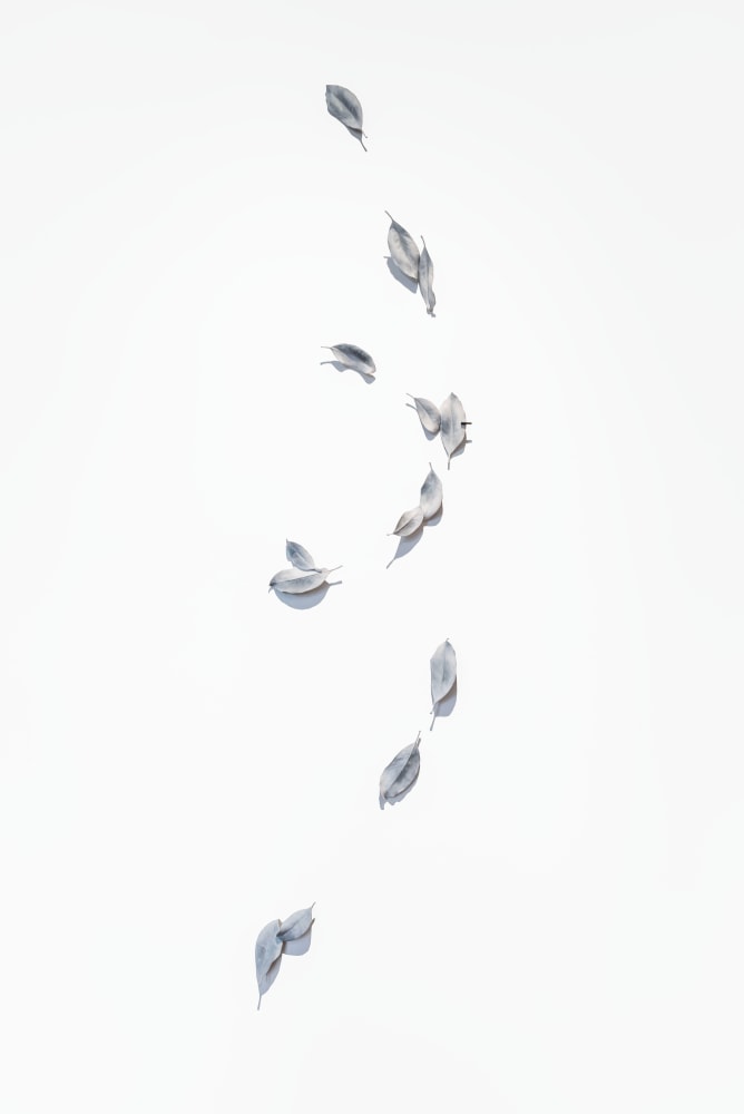 Page Kempner Marked Fall Line, 2020-21 painted cast bronze, unique approx. 128&quot; x 24&quot; x 2 1/2&quot; installed PK 468 Moody Gallery