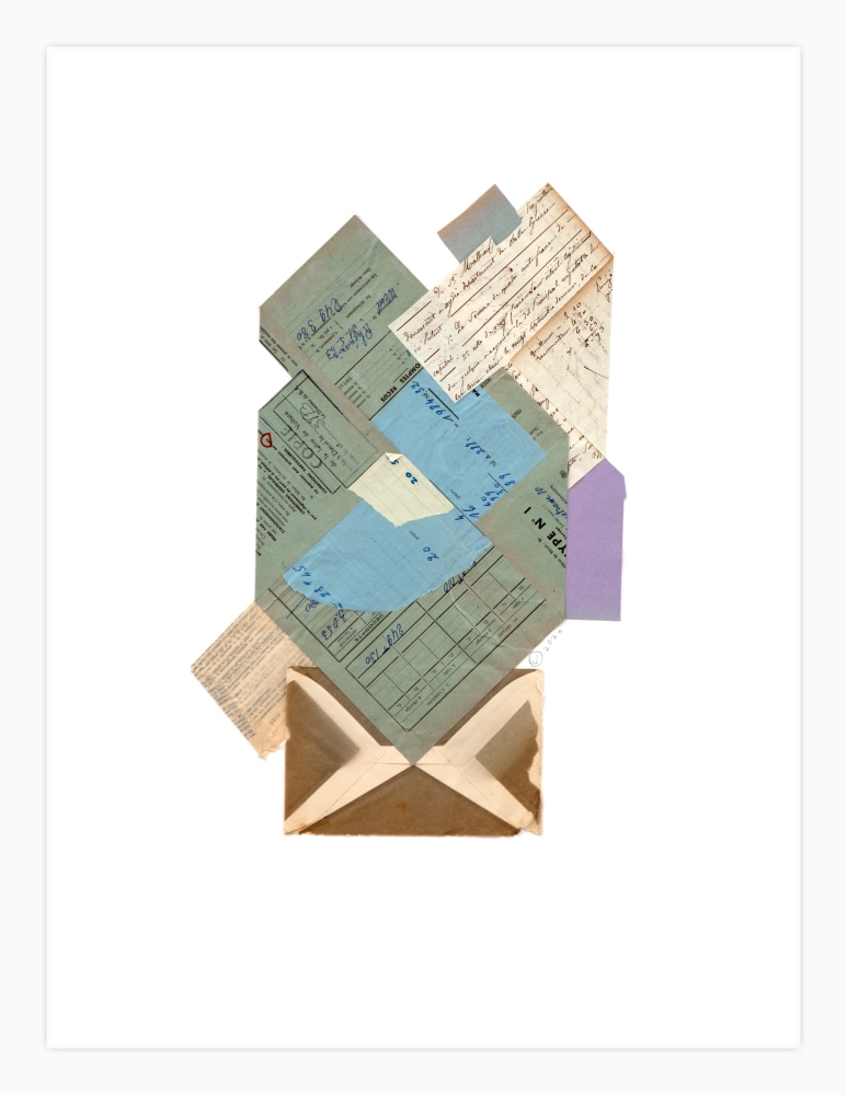 Jerry Jeanmard Untitled, 2020 collage on paper 24 1/4" x 18 1/4" JJ 255 Moody Gallery