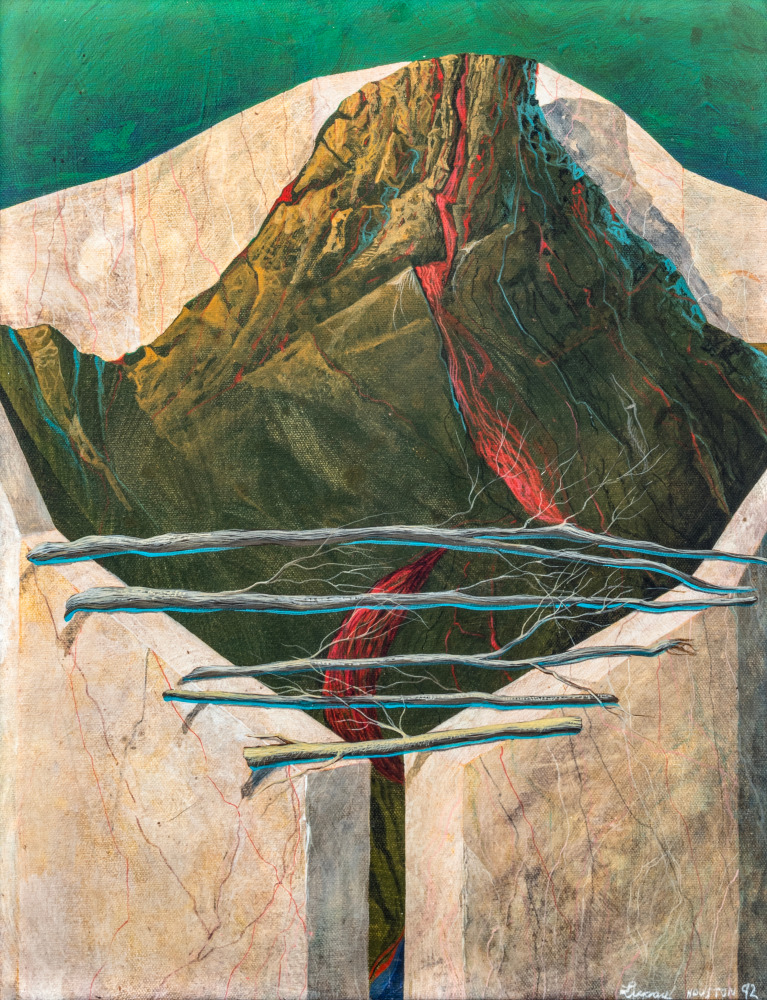 Lucas Johnson - "Untitled", 1992 oil on canvas 17 1/2'' x 13 1/2'' MC 1157, Moody Gallery