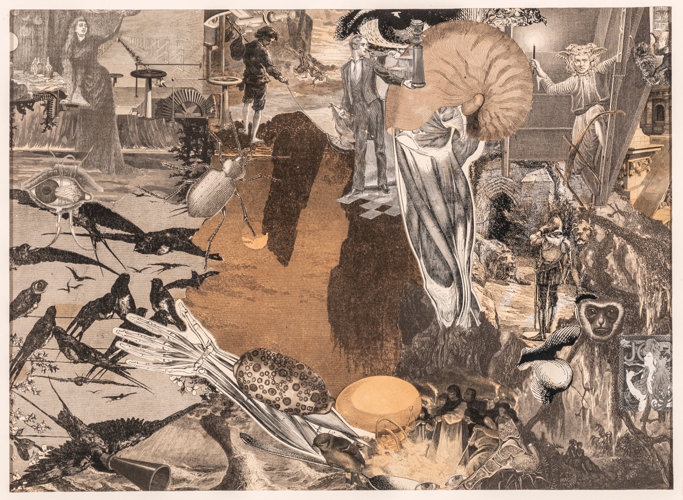 Jess Echo's Wake: Part IV, 1961-66 Paste-Up: mixed media collage 10 1/4" x 14 1/2" MC 1100