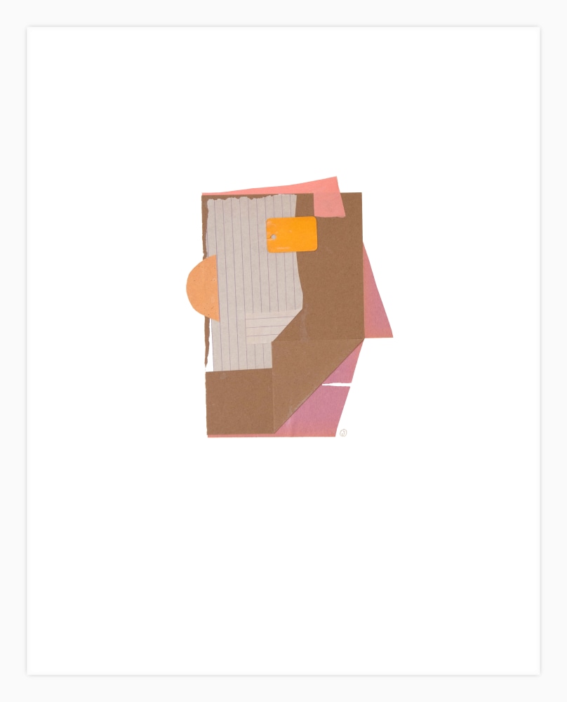 Jerry Jeanmard Profiler, 2013 collage on paper 24" x 19" JJ 133 Moody Gallery
