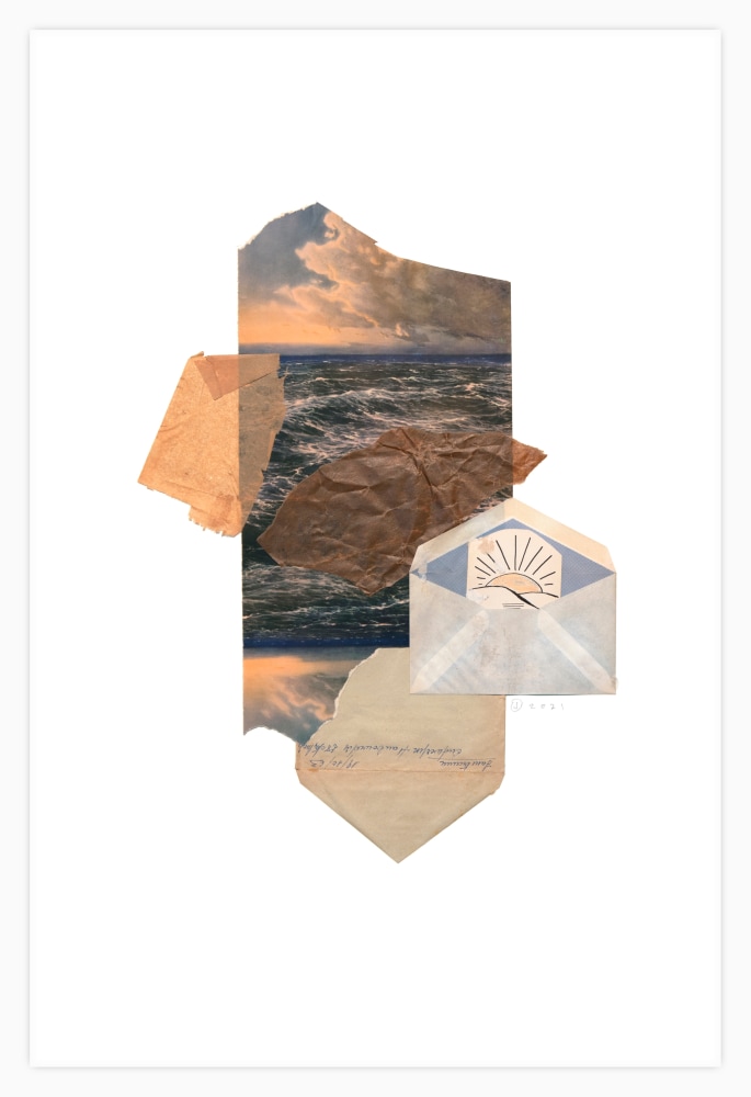 Jerry Jeanmard Untitled, 2021 collage on paper 30" x 22" JJ 289 Moody Gallery