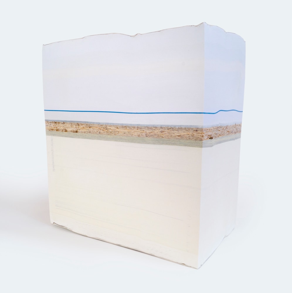 Bethany Johnson Findings: Blue Seam, 2022 paper, particleboard, plastic 9 1/2” x 8 3/4” x 5 3/4” BJ 162 Moody Gallery