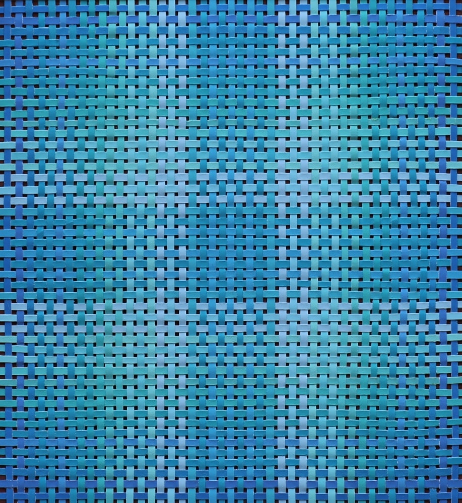 Meditation: Spring Blue, 2019
Woven painted paper
3 3/4 x 3 1/2 in. (9.52 x 8.89 cm)
Park-1015-C