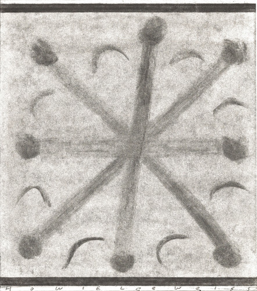 Snowflakes, 2005&amp;nbsp;
Vine charcoal on paper
8 1/4 x 7 1/4 in. (20.96 x 18.42 cm)
Weis-1001-C-OS