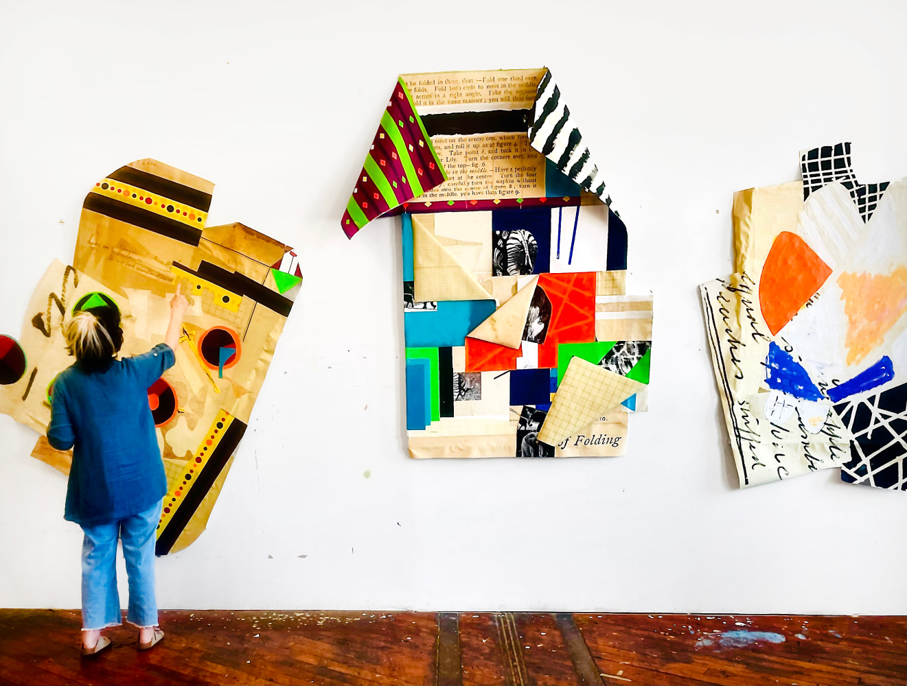 Jo Smail working in her studio