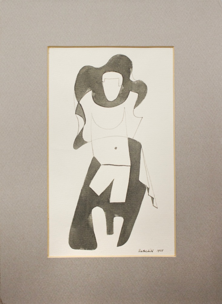Hero, 1955
Ink on paper
Image size: 8.75 x 5.25 inches (22.23 x 13.34 cm)
Paper size: 10.5 x 7.25 inches  (26.67 x 18.42 cm)
ROT-1080-C
