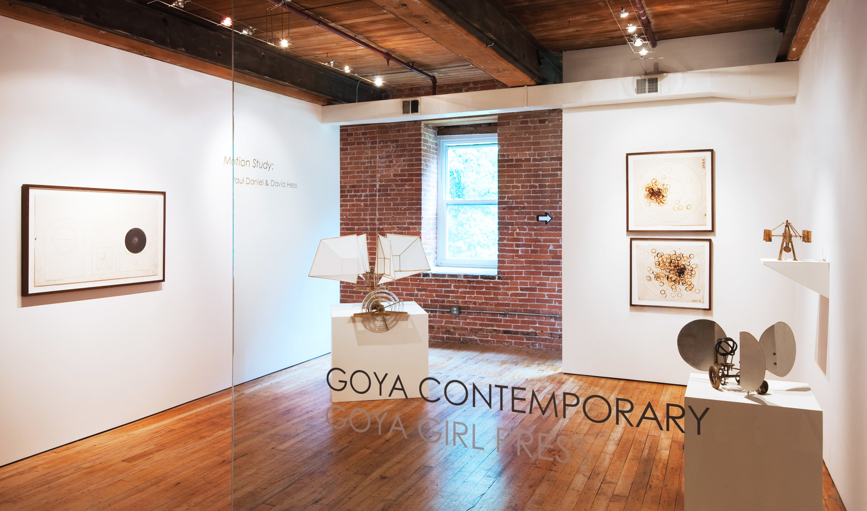 Installation of&amp;nbsp;Motion Study:&amp;nbsp;Paul Daniel and David Hess&amp;nbsp;at Goya Contemporay, Baltimore, MD.