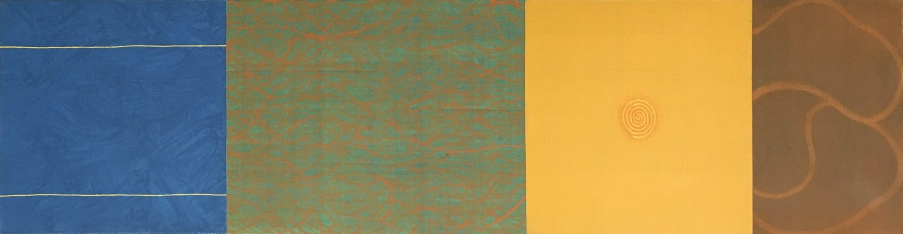 Origin & Return #101, 2006 
Acrylic on canvas
18 x 72 in. (45. 7 x 182.9 cm)
Shap-0059-C
