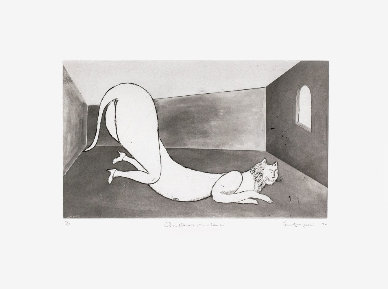 Champfleurette (The White Cat),&amp;nbsp;1994

Drypoint etching, aquatint

18 1/2 x 25 in. (47 x 63.5 cm)

Edition 2/22

Collection of the Tucson Museum of Art