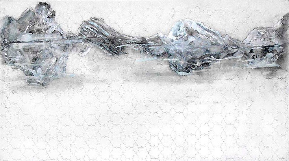 ICE - Antarctica, 2006
Graphite and acrylic on Mylar
Paper: 36 x 64 in. (91.4 x 162.6 cm)
Frame: 44 x 73 1/2 in. (111.8 x 186.7 cm)
Sala-1234-C