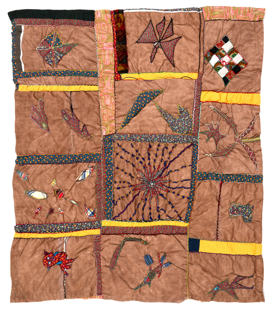 Africa, 1985
Fabric, buttons, beads, thread
62.5 x 59 in. (158.8 x 149.9 cm)
TScot-1037-C
&amp;copy; The Estate of Elizabeth Talford Scott at Goya Contemporary Gallery