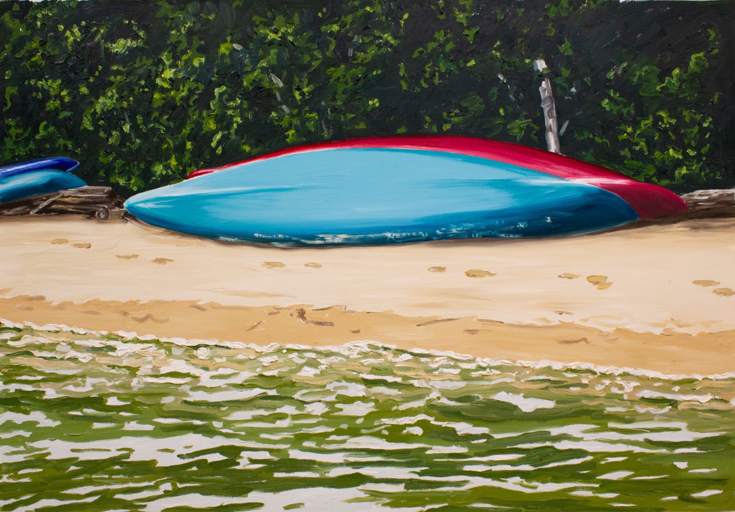 Red and Blue Canoes,&amp;nbsp;2002

Oil on canvas

60 x 84 in. (152.4 x 213.4 cm)

Bosm-1000-C