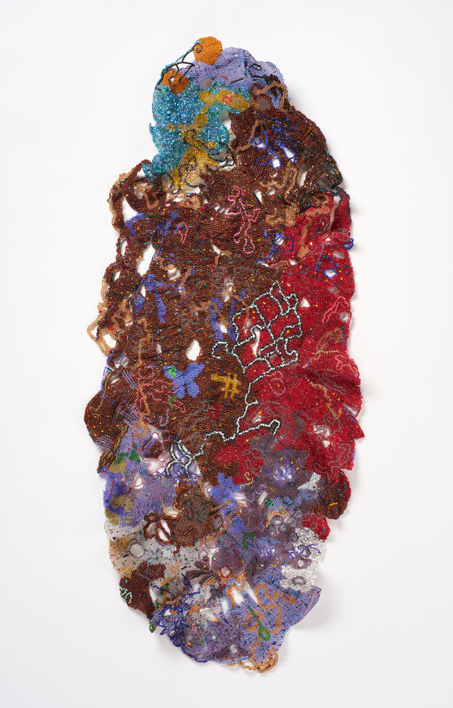 Joyce J. Scott
Hide,&amp;nbsp;2023
Glass beads, wire, thread
28.5 x 13 in. (72.4 x 33 cm)
Scot-1280-C