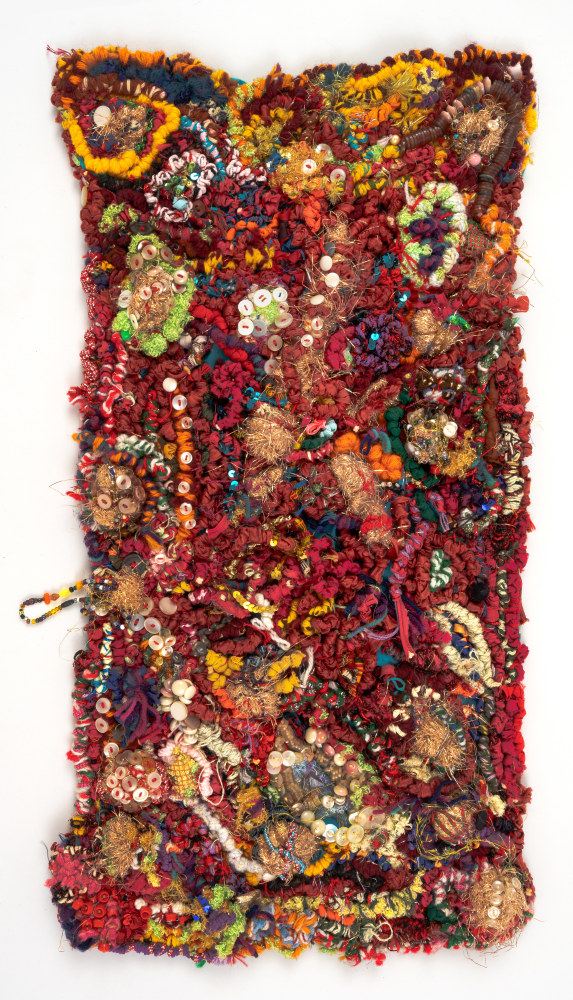 Untitled Prayers, circa 1999&amp;nbsp;
Fabric, thread, buttons, mixed media
28 1/2 x 15 1/2 in. (72.4 x 39.4 cm)
TScot-1010-C