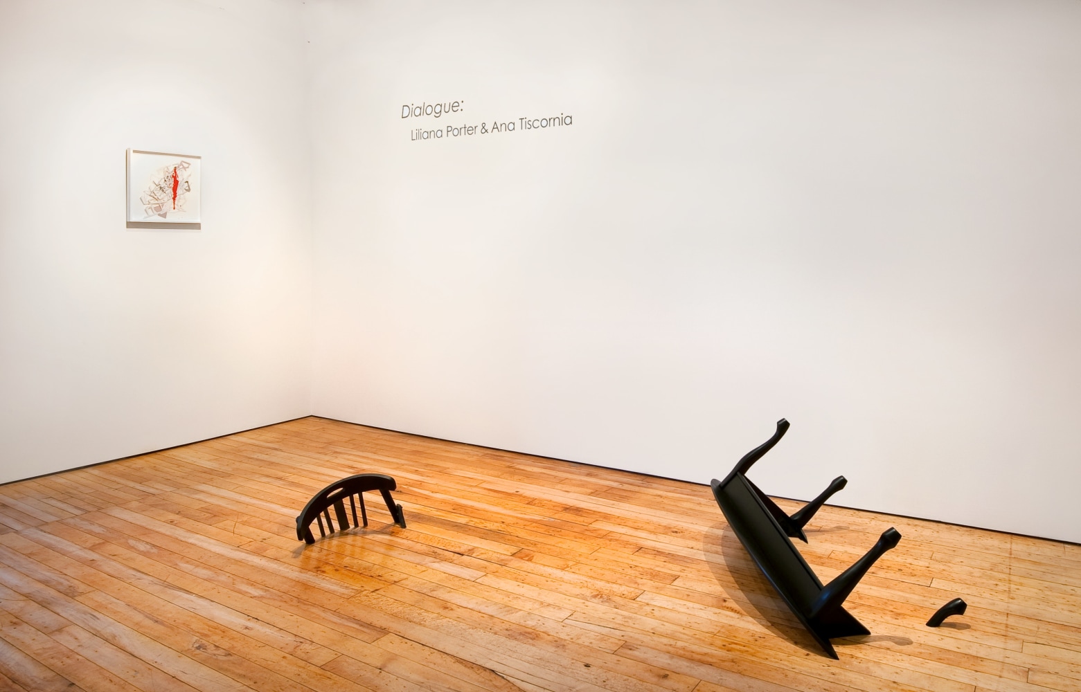 Installation of Dialogue: Liliana Porter and Ana Tiscornia at Goya Contemporary, Baltimore. MD.