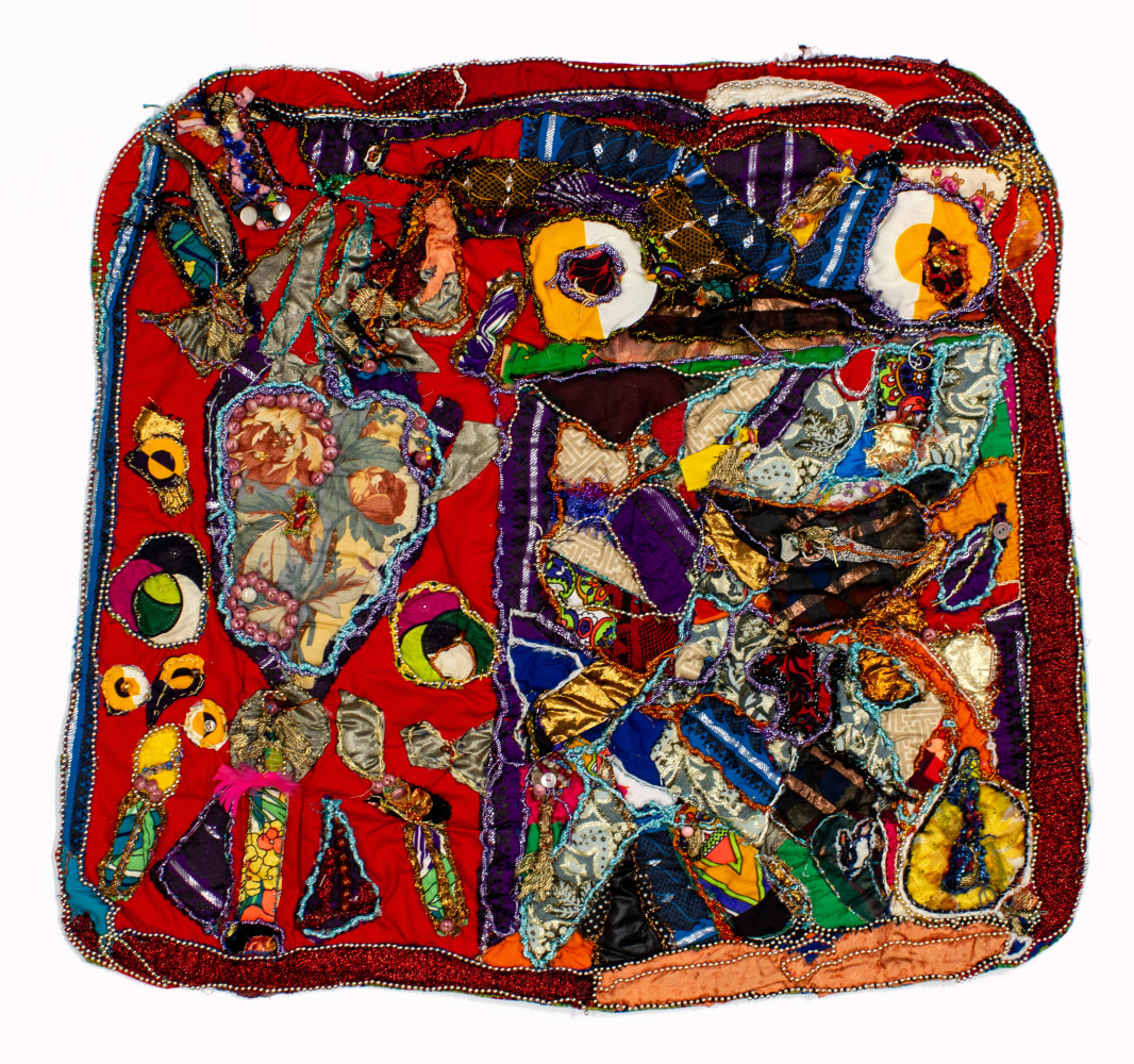 Abstract 27, 1993 
Fabric, thread, mixed media
30 1/2 x 33 in. (77.5 x 83.8 cm)
TScot-1008-C