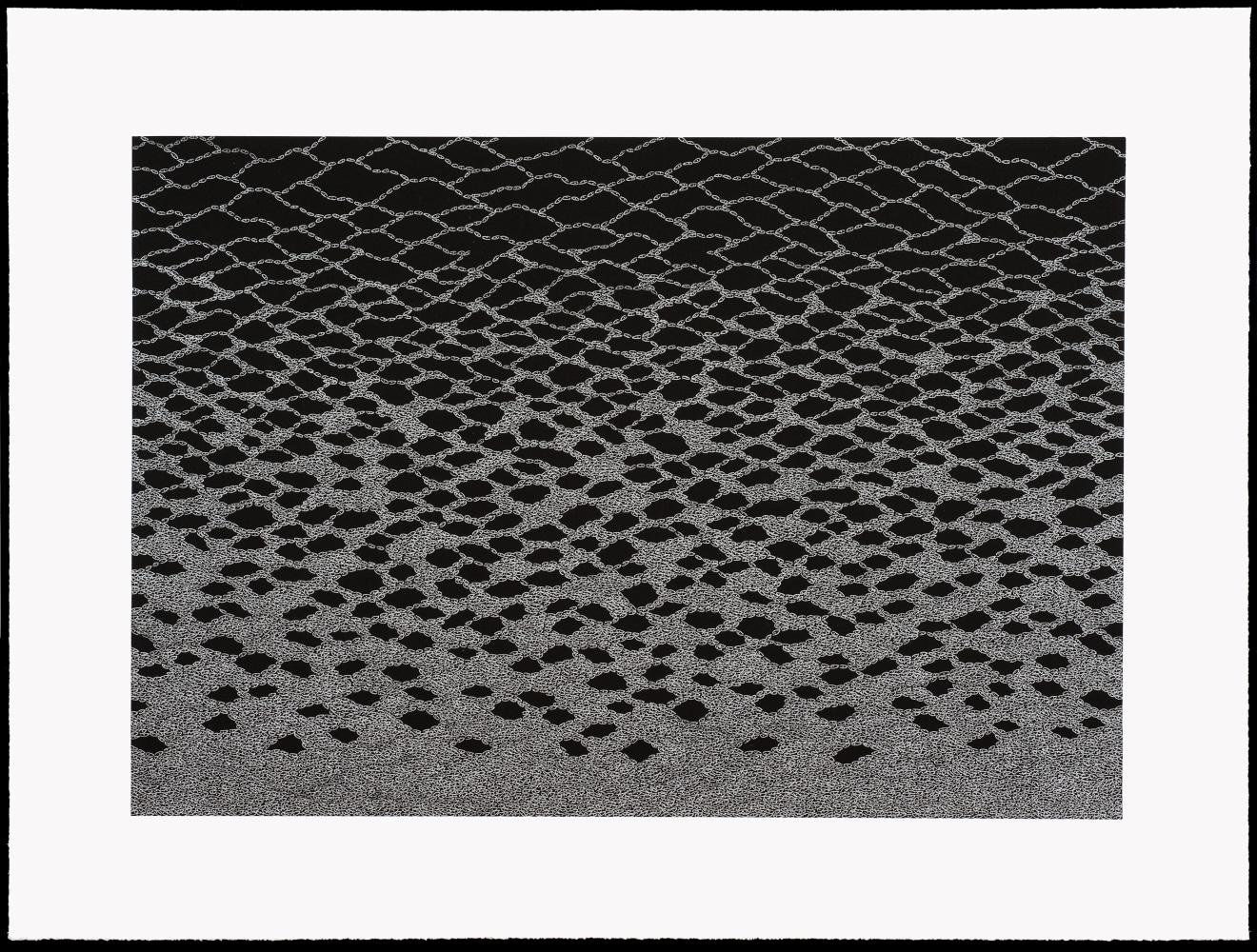 Untitled, (#9 From the River Series), 2011

Unique, enamel on printed black ground

30 x 40 in. (76.2 x 101.6 cm)

Brow-0025-C