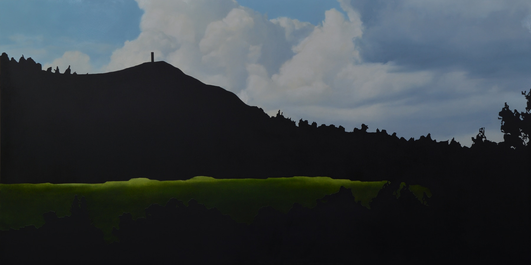 to desire everything and nothing at once, 2021 
Oil on Dibond panel
20 x 40 in. (50.8 x 101.6 cm)
Hoov-1089-C
