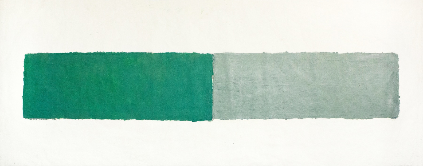 Untitled (Green and Silver),&amp;nbsp;2014

Oil on paper

Paper: 23 9/16 x 61 in. (60 x 155 cm)

Frame: 25 3/4 x 63 1/4 in. (65.4 x 160.7 cm)

Sist-1010-O