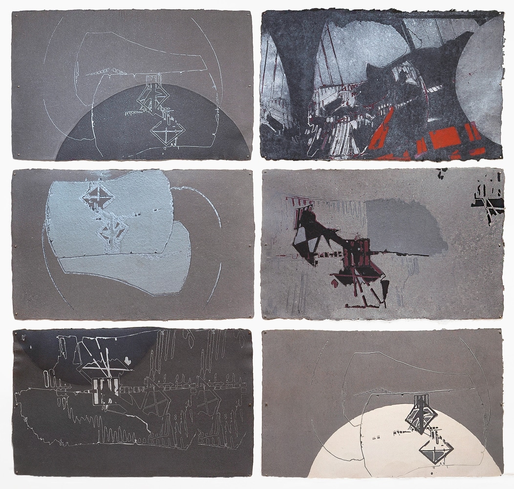 Soledad Salamé
Shadows I - VI, 2015-2016
Screenprint on custom-made paper
Each: 24.5 x 40 inches (62.2 x 101.6 cm)
Sala-1152-1159-OS