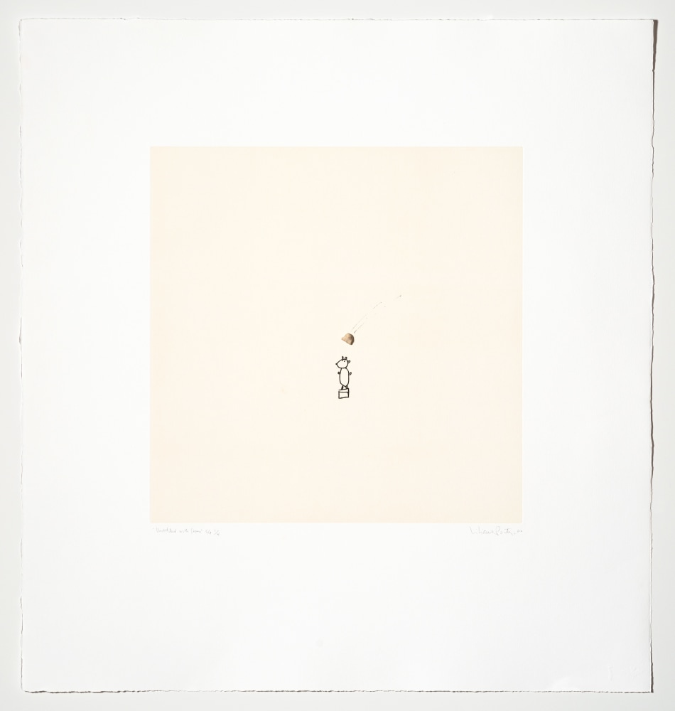 Untitled with Stone,&amp;nbsp;2000

Solar etching with relief roll and stone on Somerset Velvet radiant white

32&amp;nbsp;x 30&amp;nbsp;in. (81.3&amp;nbsp;x 76.2&amp;nbsp;cm)

Edition of 30

Published by Goya Contemporary / Goya-Girl Press

POR-0512-O