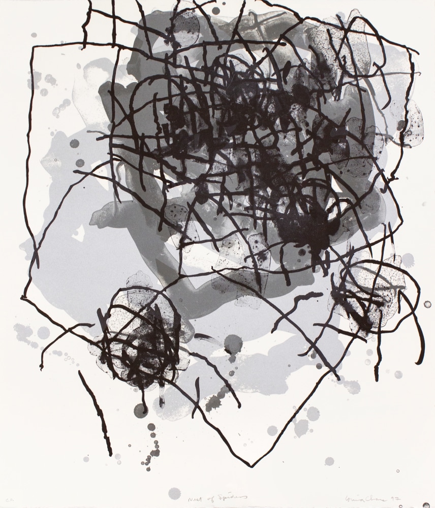 Nest of Spiders, 1997
Lithograph
32 1/2 x 26 in. (82.55 x 66.04 cm)
Edition of 20
Printed and published by Goya Contemporary / Goya-Girl Press
CHA-0157-CO