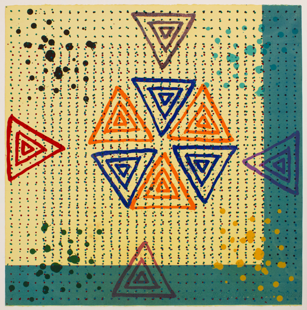 The International Teddy Bear, E10, 1973
Silkscreen and dye
21.75 in. x 22 in.  (55.2 x 55.9 cm)
Edition 61of 75
Shie-1007-C