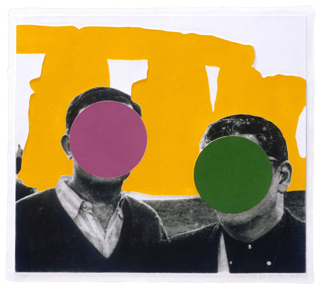 John Baldessari
Stonehenge (with Two Persons), 2005
Mixografia print on handmade paper
29 x 32 in. (73.7 x 81.3 cm)
Edition 32 of 60
​Private collection