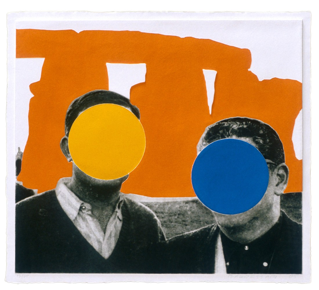 John Baldessari
Stonehenge (with Two Persons),&amp;nbsp;2005
Mixografia print on handmade paper
29 x 32 in. (73.7 x 81.3 cm)
Edition 32 of 60
​Private collection